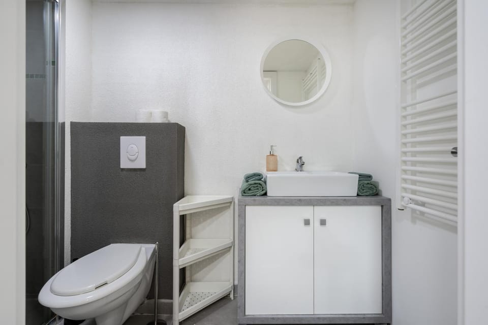 Shower, Toilet, Bathroom, Decorative detail, Decorative detail, bidet, hair dryier, towels
