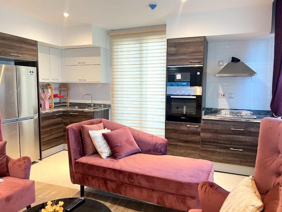 Iconic Tower Pink Room Apartment in Lagos