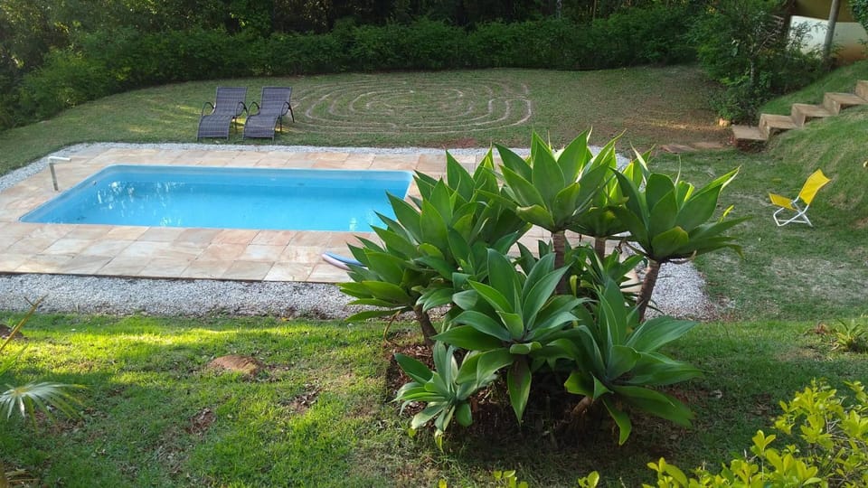 Natural landscape, Garden, Pool view, Swimming pool, sunbed