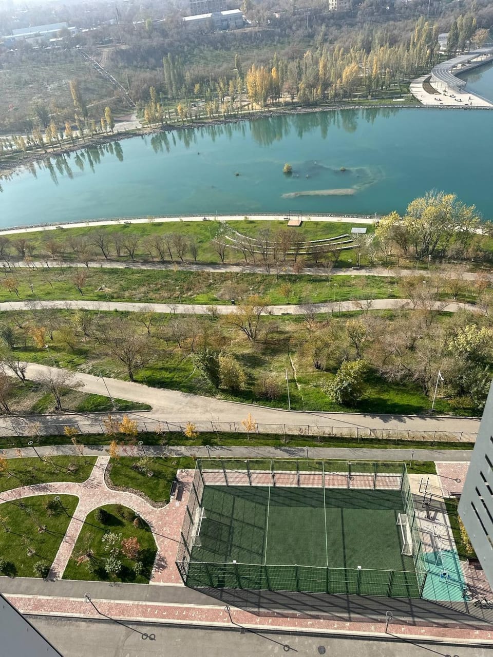 Day, Natural landscape, Bird's eye view, Lake view
