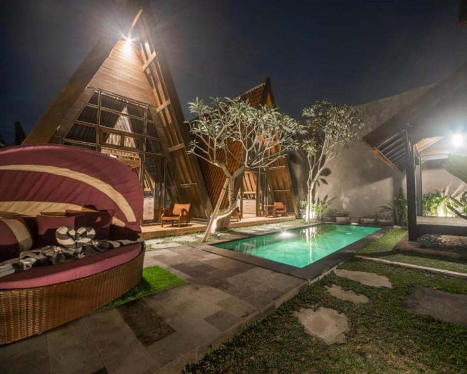 Patio, Garden, Pool view, Swimming pool, sunbed