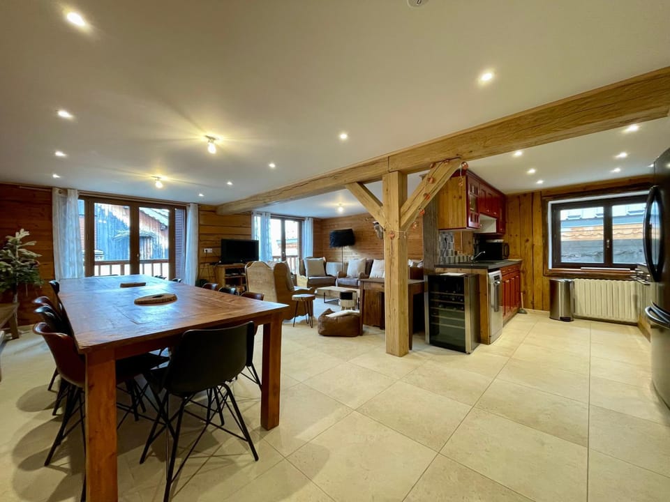 Living room, kitchen