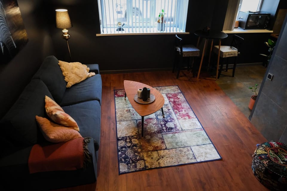 Living room, Seating area, Quiet street view