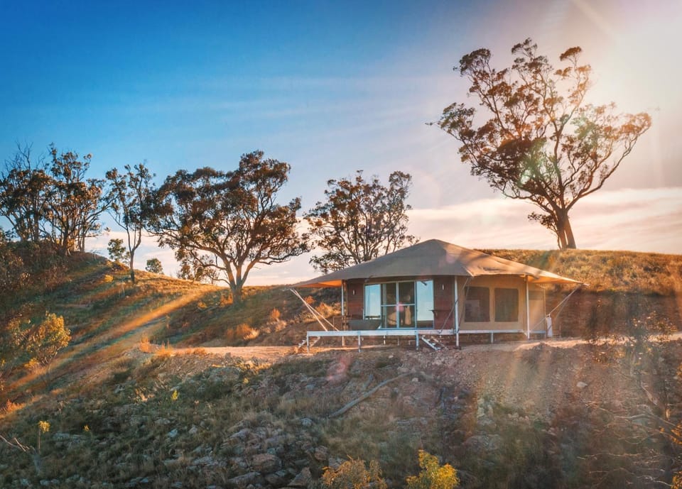Property building, Natural landscape, Sunrise
