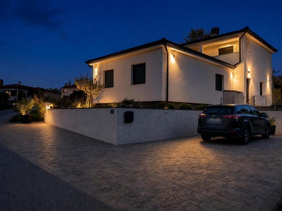 Property building, Night, Street view, Parking