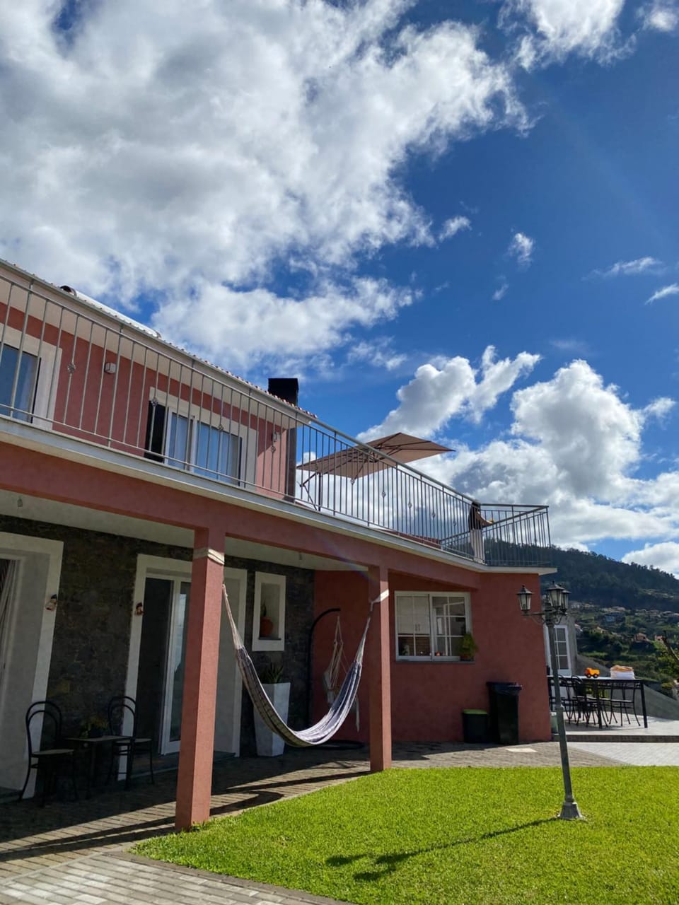 Property building, Spring, Day, Natural landscape, Mountain view, Family