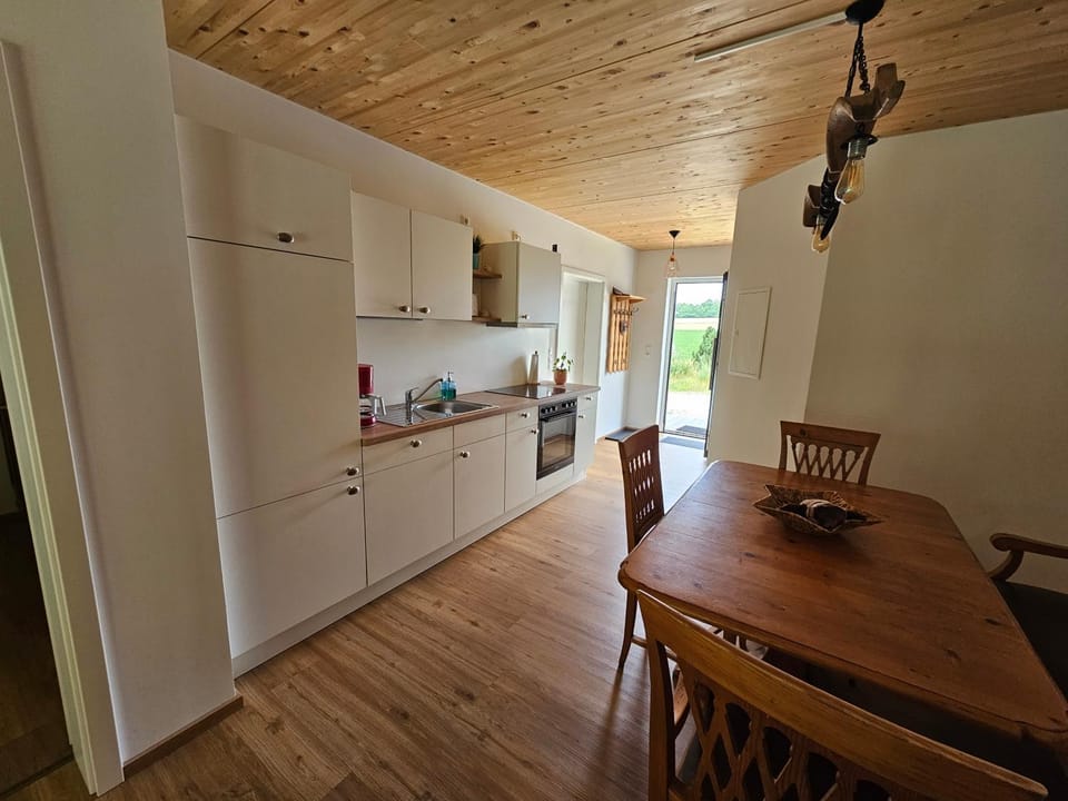 Kitchen or kitchenette, Dining area, stove