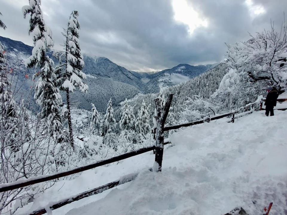 Day, Natural landscape, Winter, Mountain view
