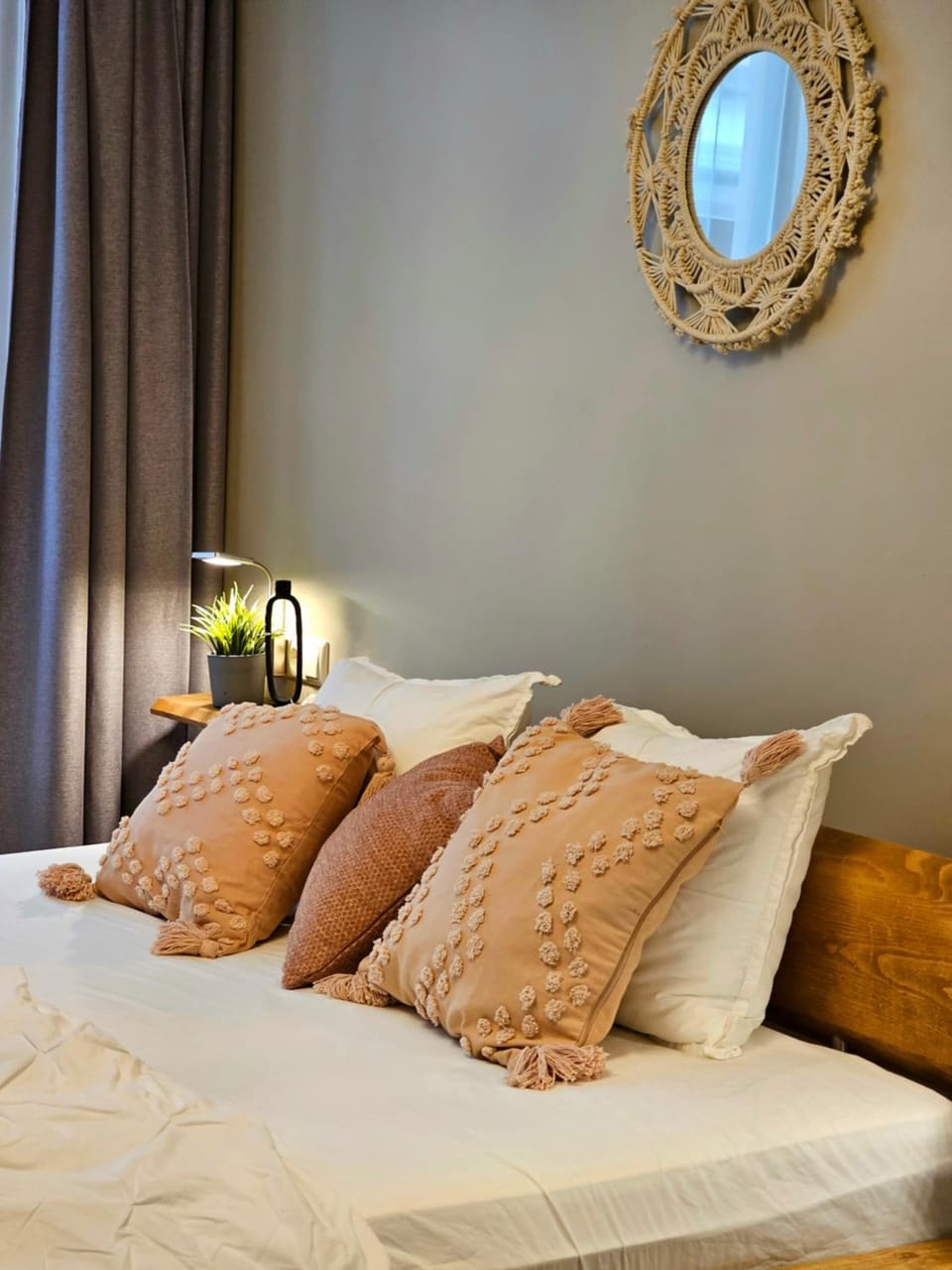 Bed, Decorative detail, Bedroom