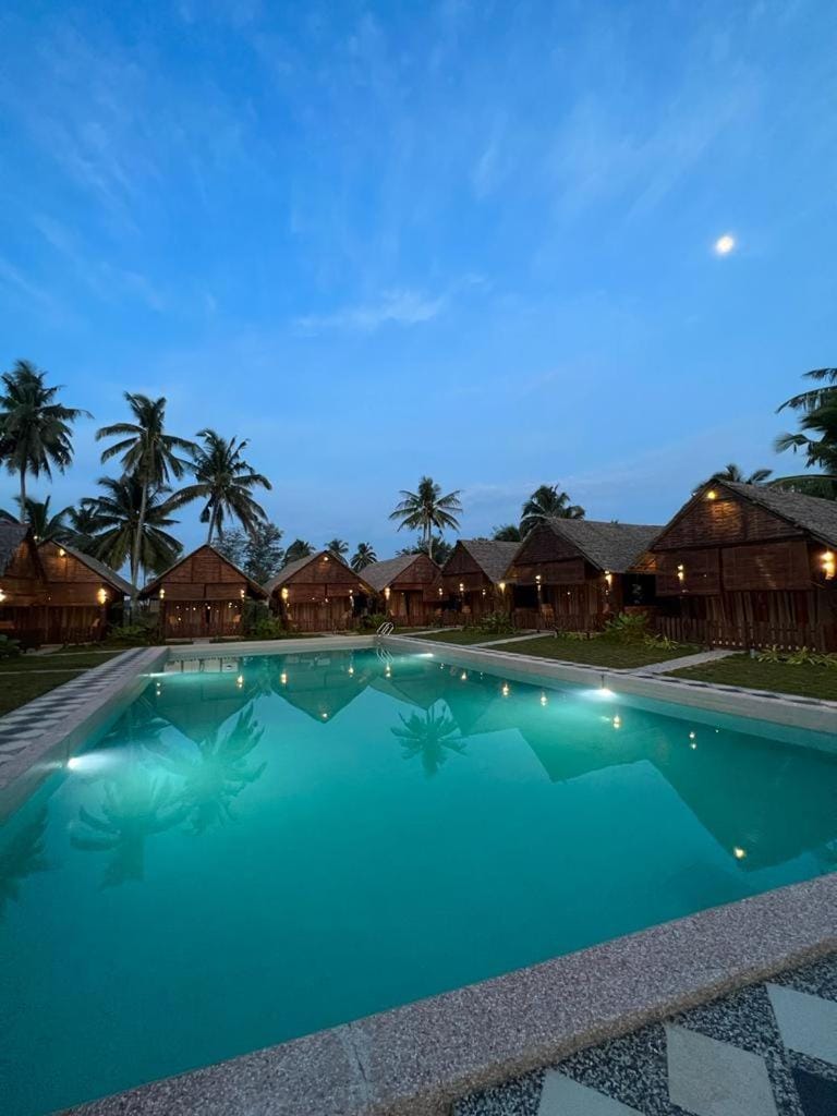 Night, Swimming pool
