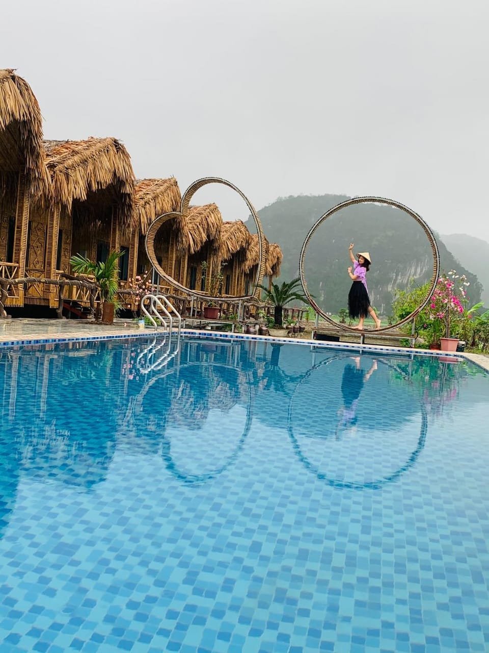 Natural landscape, Mountain view, Pool view, Swimming pool