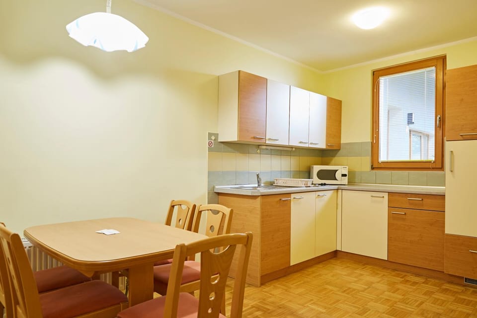 Kitchen or kitchenette, minibar, stove