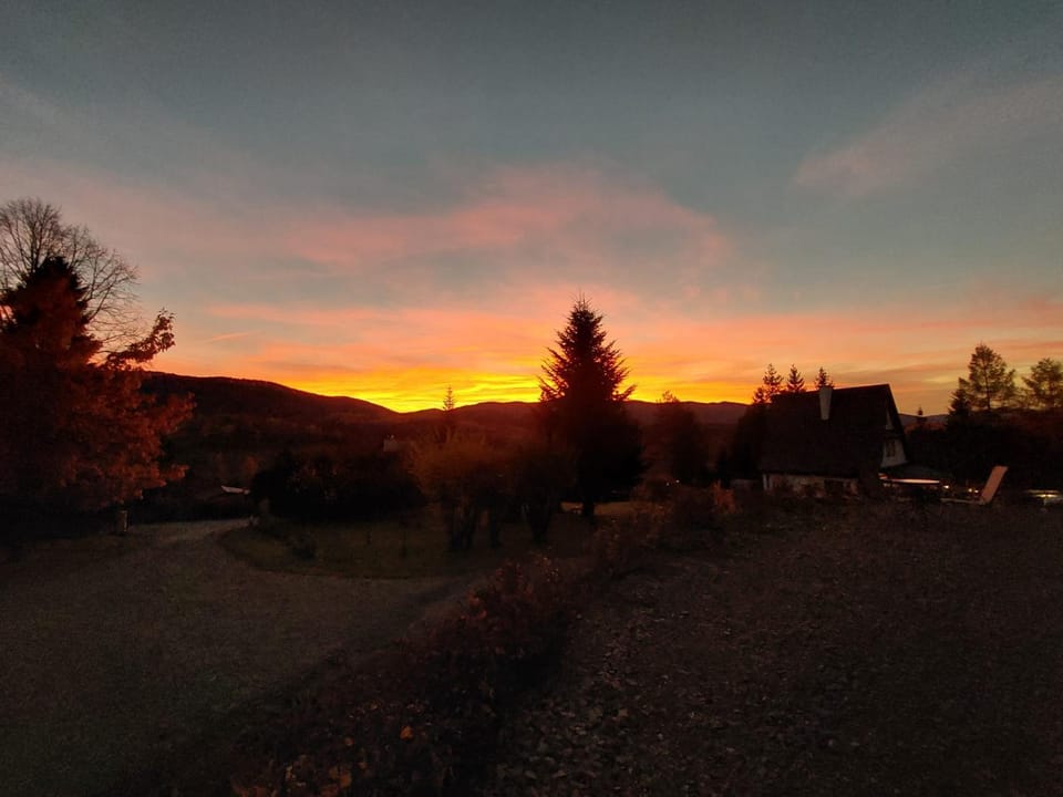Mountain view, Sunset