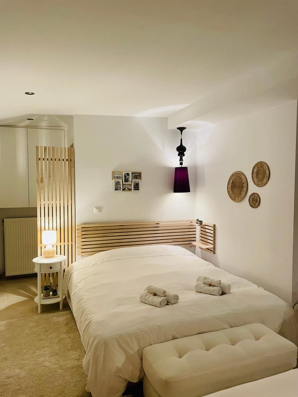 Bed, Photo of the whole room, Bedroom, towels, wardrobe