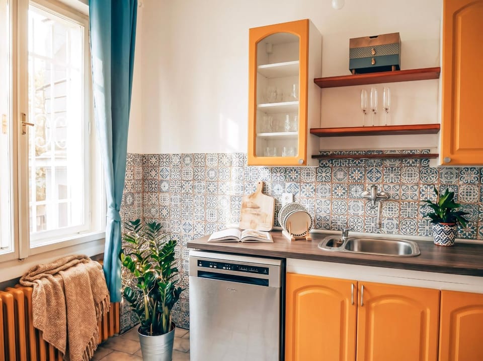 Kitchen or kitchenette, dishwasher