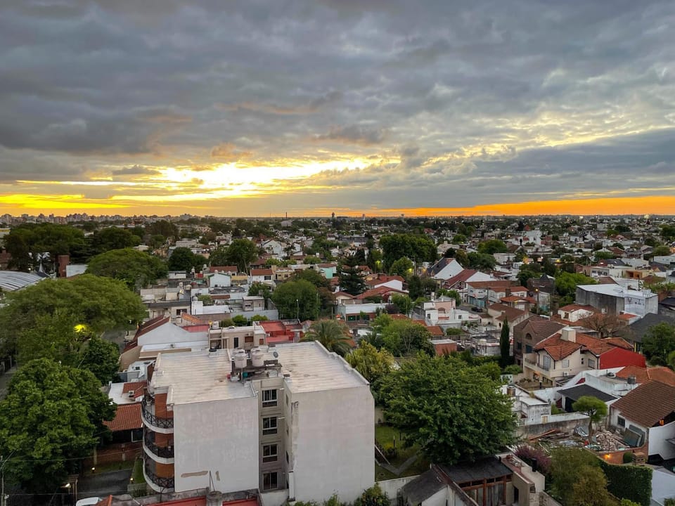 Neighbourhood, Natural landscape, Bird's eye view, City view, Street view, Location, Sunset