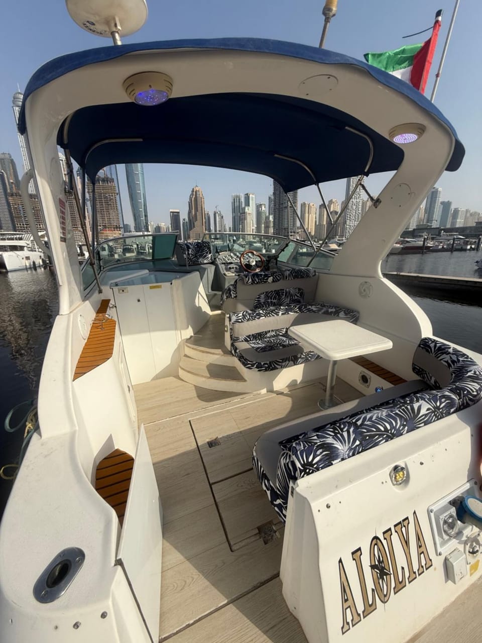 Yacht boat 2 Beds 1 Bath Dubai Eye Dubai Marina JBR Docked boat in Dubai