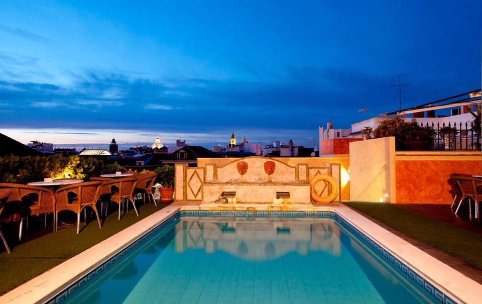 Night, Swimming pool, Swimming pool