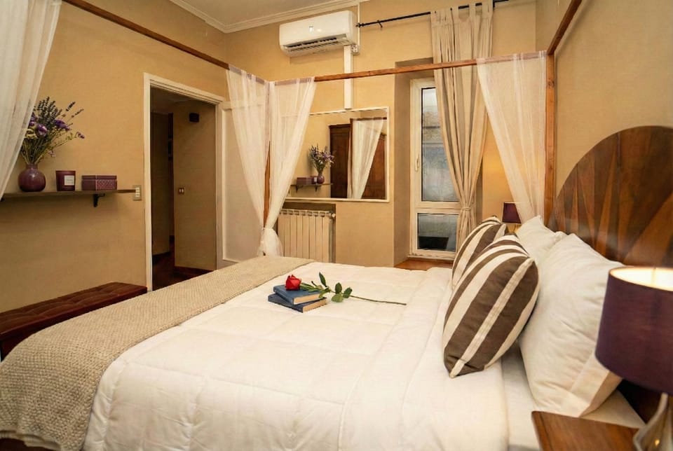 Patio, Bed, Photo of the whole room, Bedroom, Inner courtyard view, heating, air conditioner