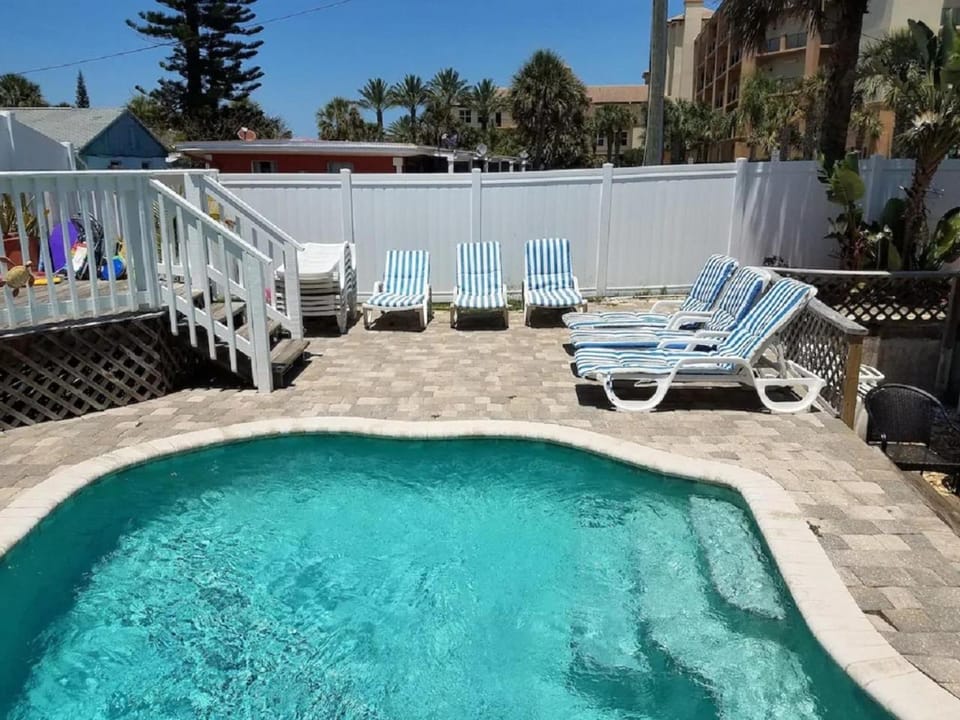 Oceanfront Beach House - Pool, Private Beach Access, Sleeps 12 House in Cape Canaveral