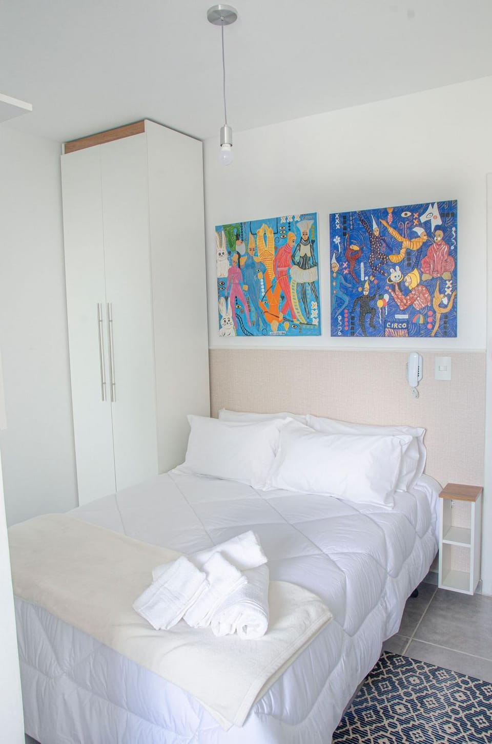 Bed, Photo of the whole room, Bedroom, towels, wardrobe