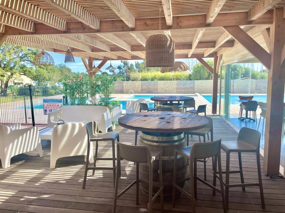 Patio, Dining area, Pool view, Swimming pool