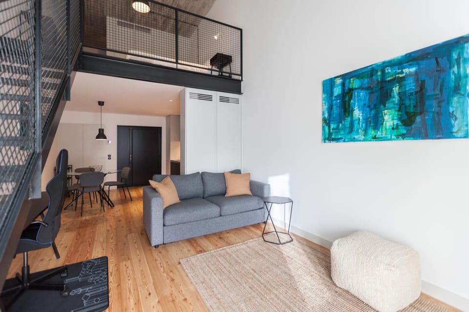 FLH Intendente Industrial Mezzanine with Balcony Apartment in Lisbon