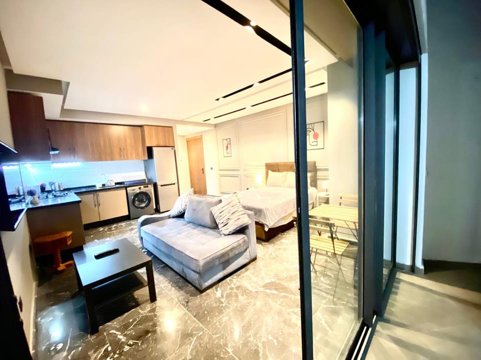 Bed, Kitchen or kitchenette, Photo of the whole room, Bedroom, minibar, oven, pet friendly, stove