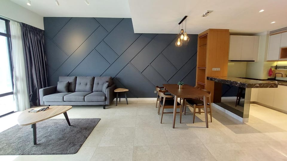 Kitchen or kitchenette, Living room, Dining area