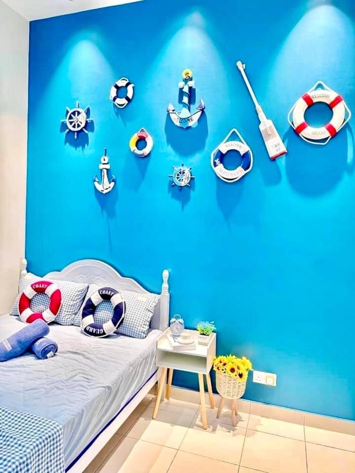 The Blue Memories Homestay with Mediterranean Style House in Negeri Sembilan, Malaysia