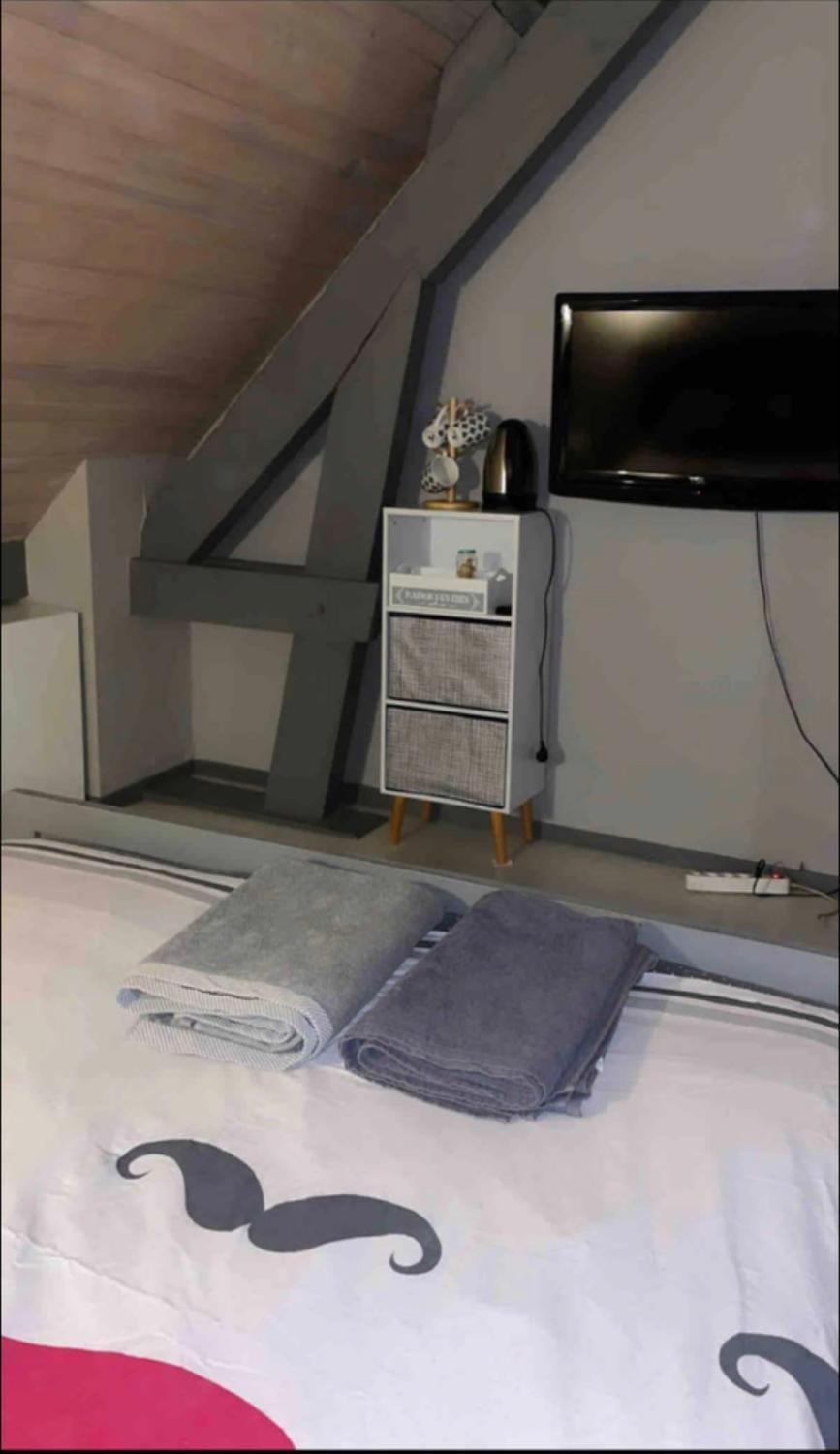 Bed, TV and multimedia, Photo of the whole room, Bedroom