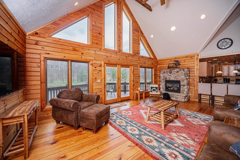 Balcony/Terrace, Living room, Seating area, Garden view, fireplace, furniture