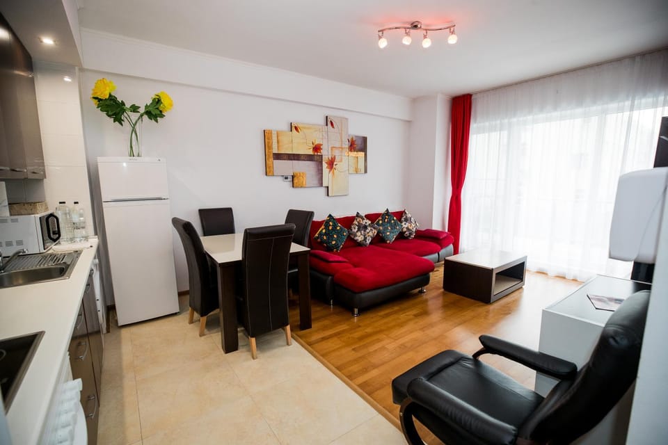 Living room, kitchen