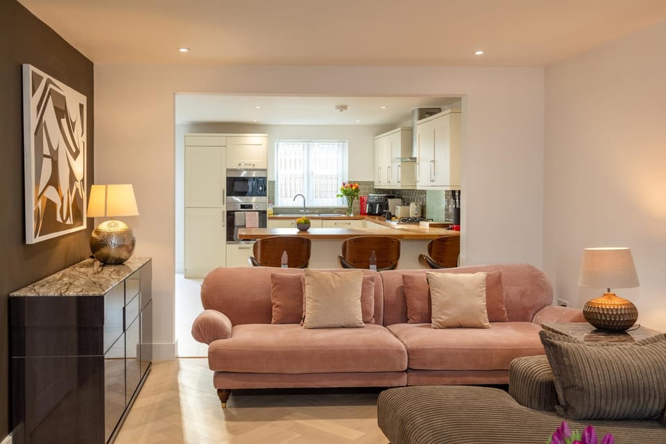 Living room, kitchen