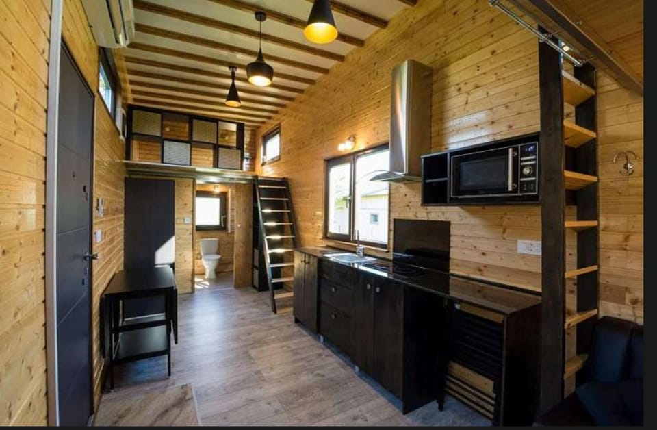 Kitchen or kitchenette, minibar, stove