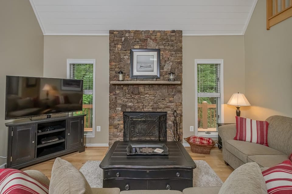 TV and multimedia, Living room, Seating area, Garden view, fireplace, furniture