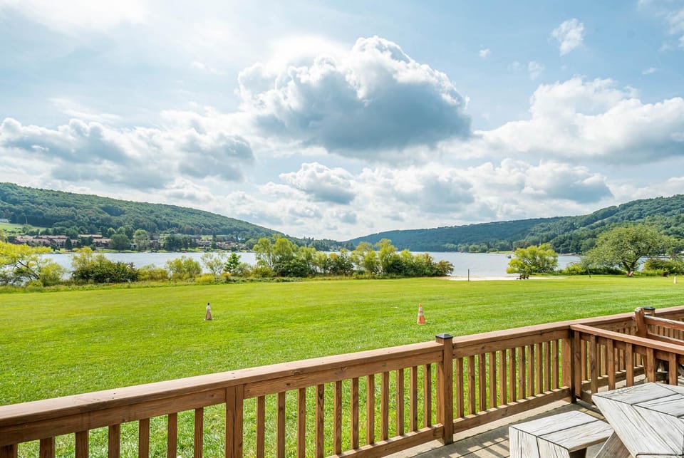 Natural landscape, Garden, Garden view, Lake view