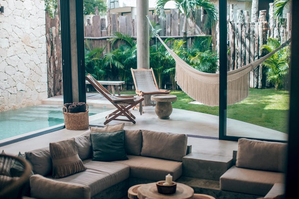 Patio, Garden, Balcony/Terrace, Living room, Seating area, Garden view, Pool view, Swimming pool