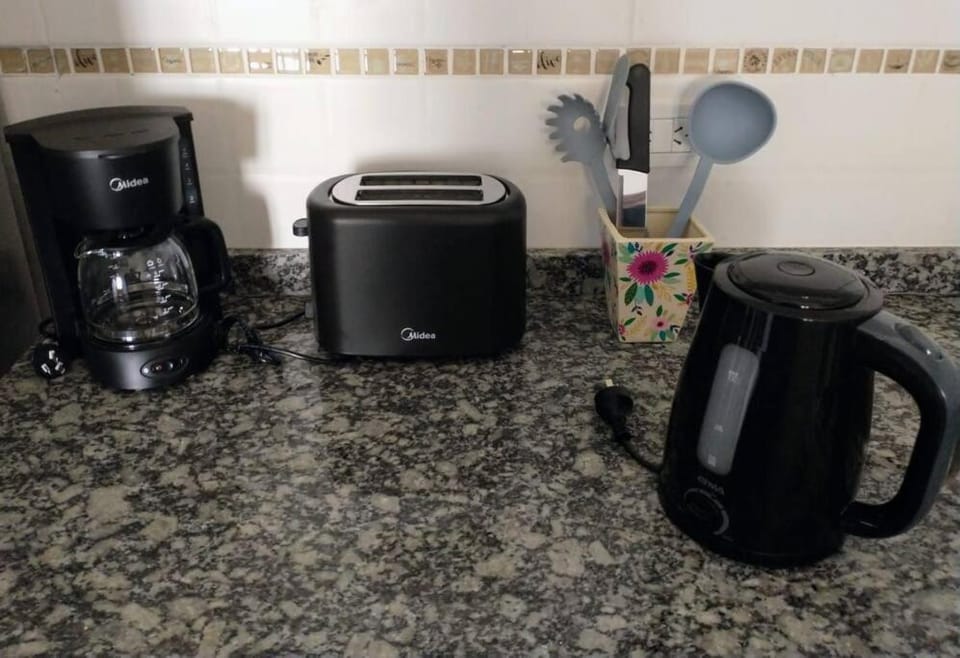 Kitchen or kitchenette, toaster