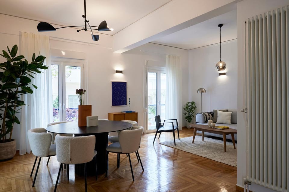 Living room, Seating area, Dining area