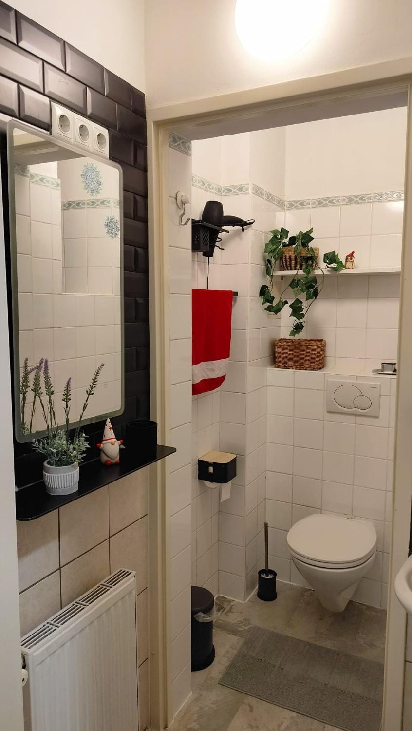Toilet, Bathroom, towels