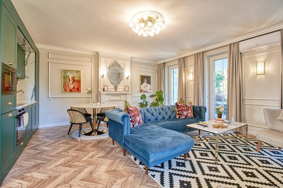 Living room, kitchen