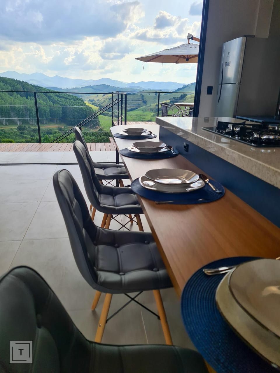 Natural landscape, Dining area, Mountain view