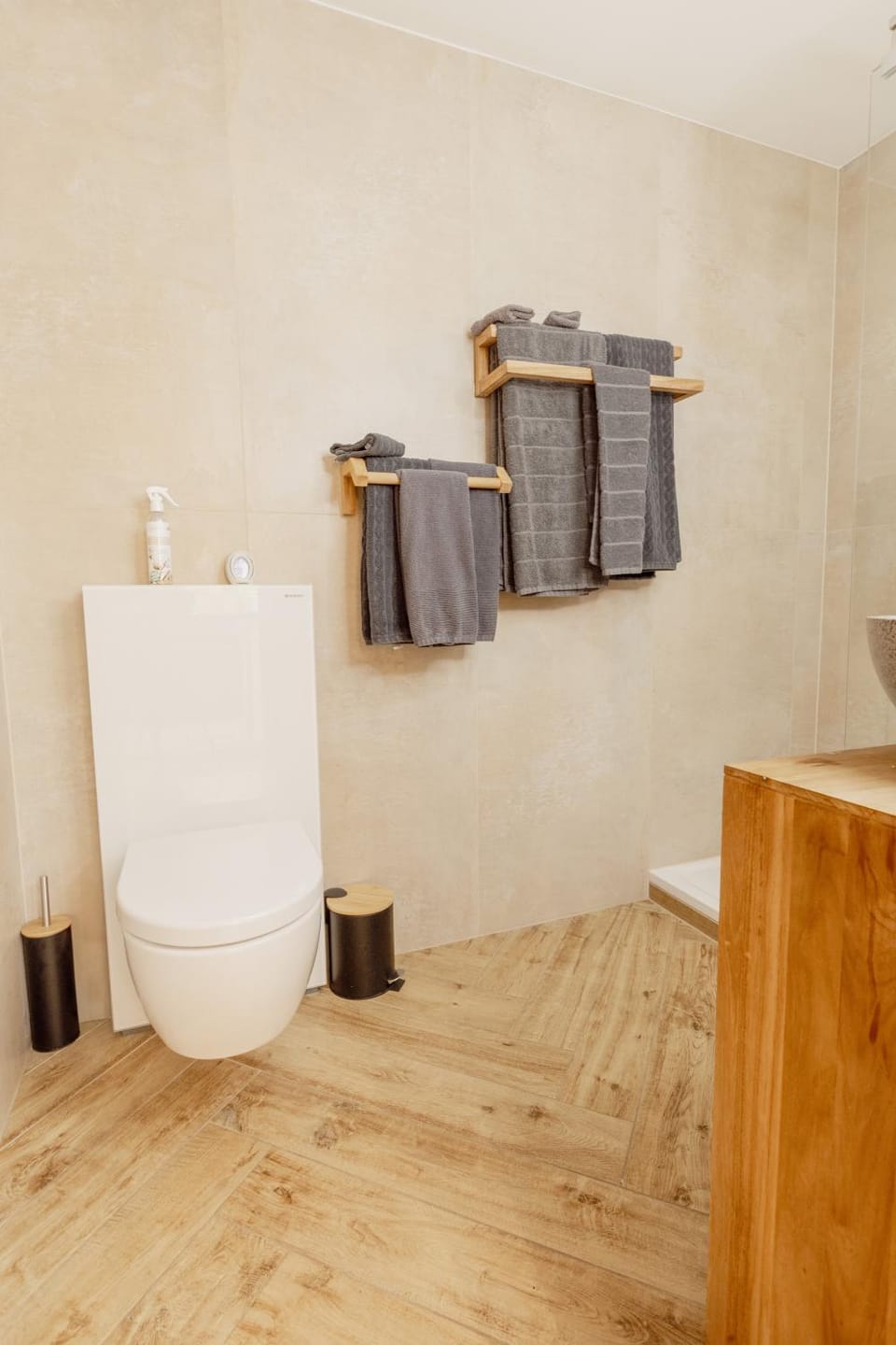 Toilet, Bathroom, towels