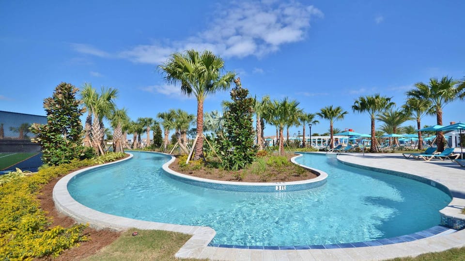 Natural landscape, Swimming pool, sunbed
