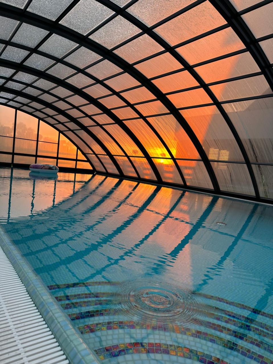 Pool view, Swimming pool, Sunset
