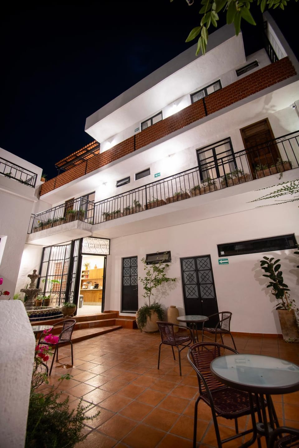 Patio, Night, Seating area