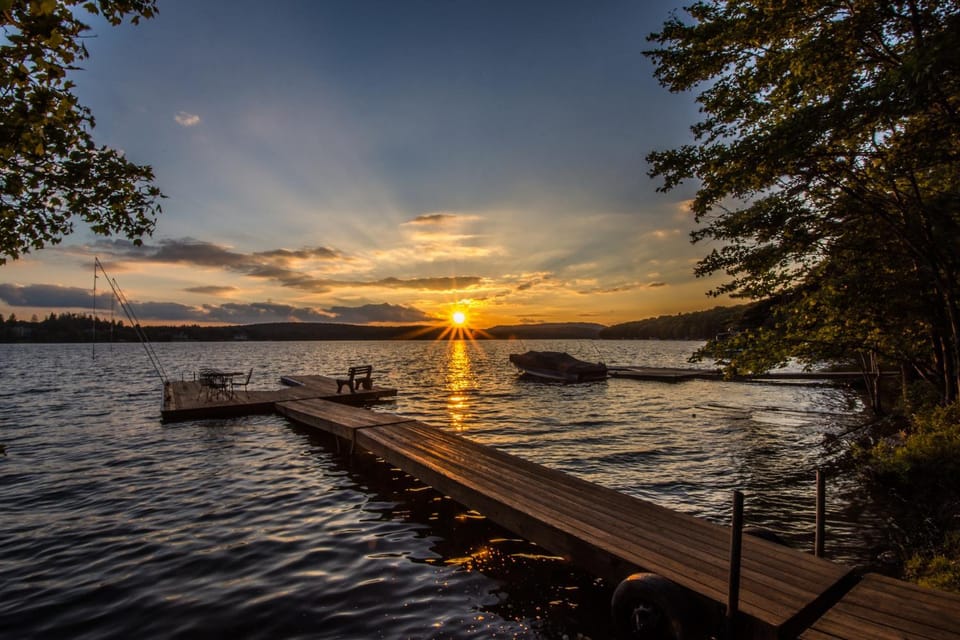 Natural landscape, Lake view, Sunset
