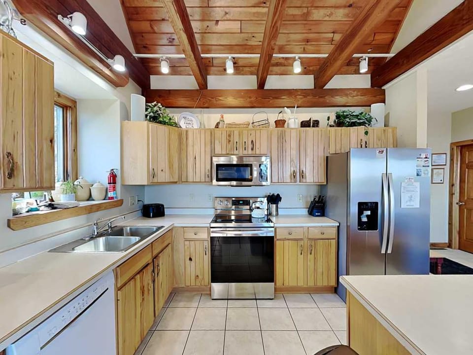 Kitchen or kitchenette, furniture, microwave, oven, stove, kitchen