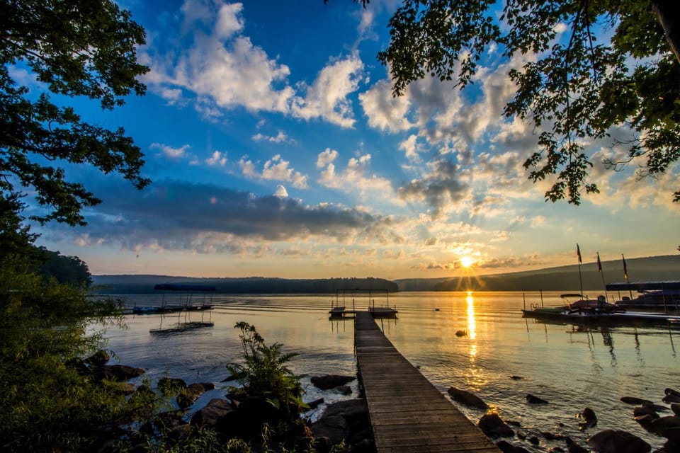 Natural landscape, Garden view, Lake view, Sunset